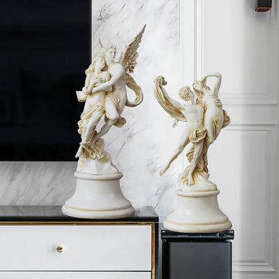 Ancient Greek God of Love Sculpture Angel Room Decor Creative Figures Couple Resin Statue Retro Home Decor Ornament Wedding Gift