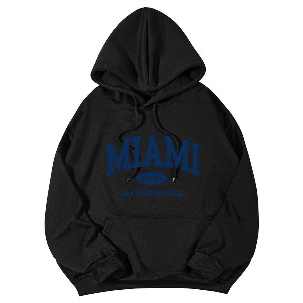 New casual sports sweater fleece hooded sports sweater men's and women's autumn and winter sports fashion