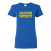 Madonna University Crusaders Basic Block Womens T-Shirt - Royal