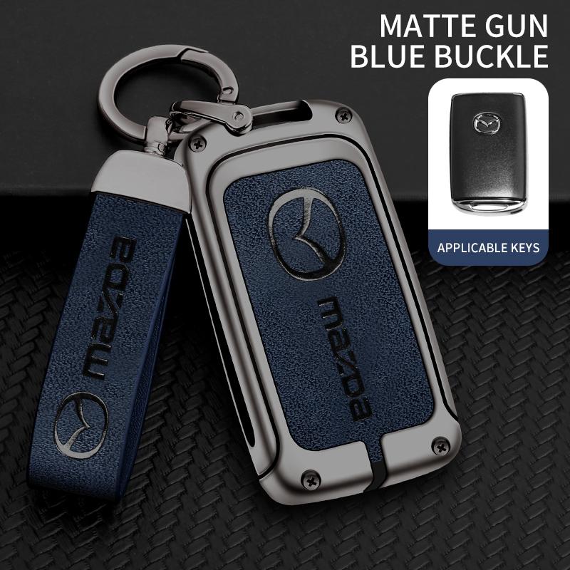 Zinc Alloy Car Key Holder for Mazda Axela Atenza 3 2 6 CX3 CX5 CX30 CX8 CX9 MX5 RX7 RX8 SKYACTIV Remote Protector Car Key Cover