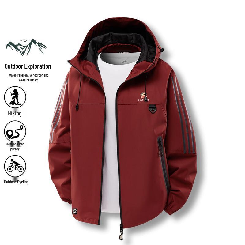 

Paul Frank Men s American Casual Outdoor Hooded Jacket 2XL