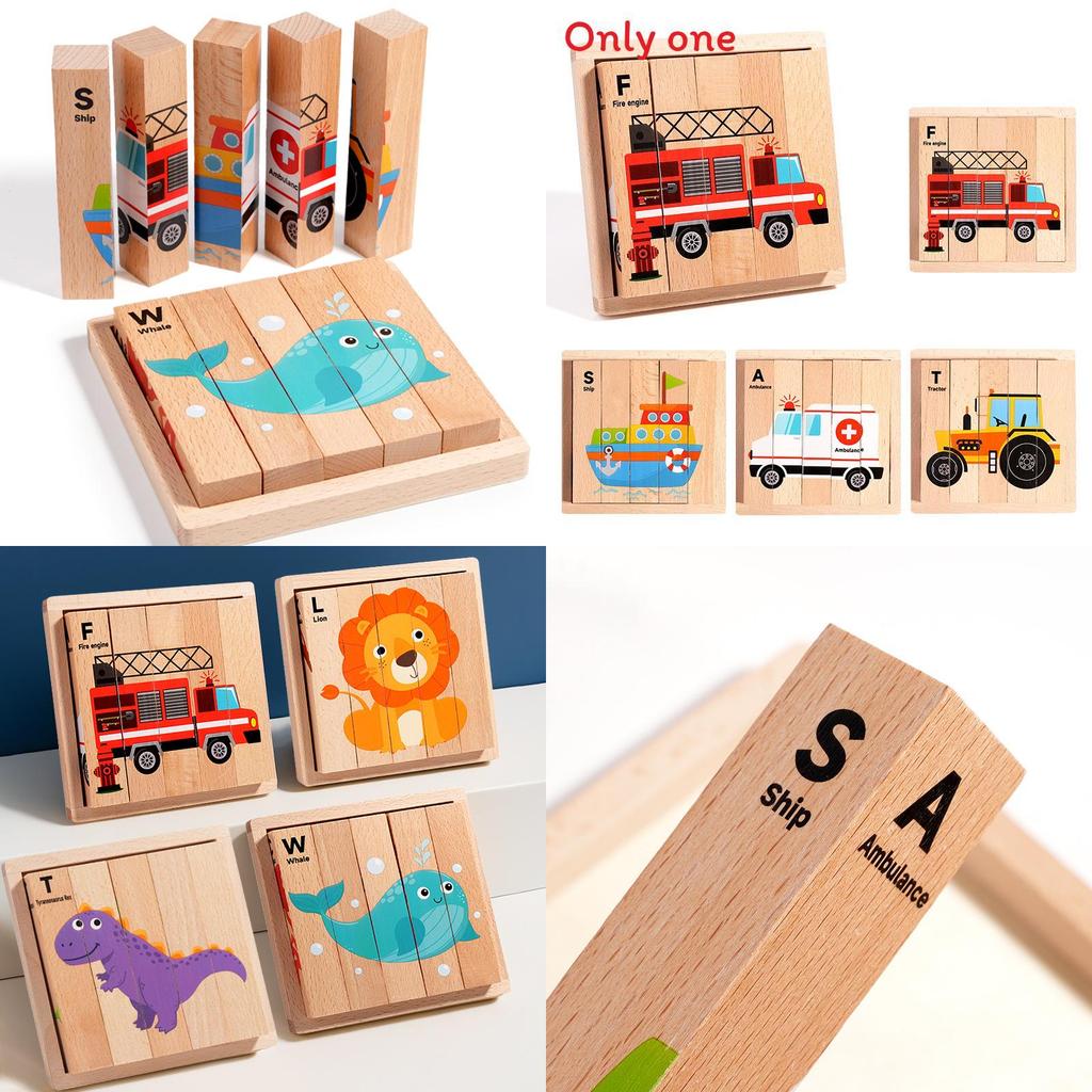 Wooden Alphabet Blocks Puzzle Set For Early Learning With Diy Fun For Kids