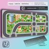 HYBXAXC Kids City Road Map XXL Mouse Pad Nonslip Gaming Desk Mat for Boys Educational Play Mat