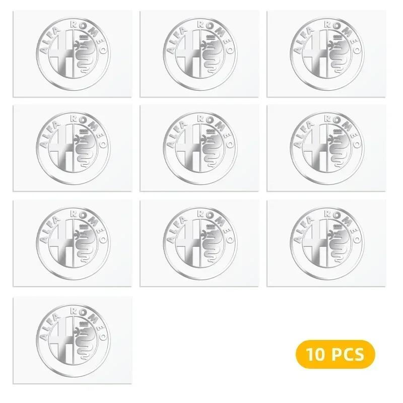 MSNS8 2/5/10pcs Car Logo 3D Metal Stickers Decorative Accessories For Alfa Romeo 159 Giulietta 156 147 Giulia Mito GT Stelvio Spider