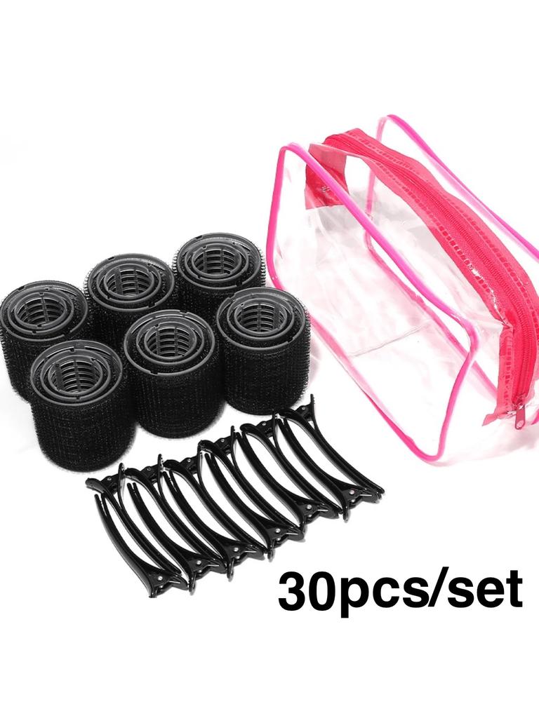 30pcs/set Self Grip Heatless Hair Curling Roller Hair Curlers DIY Hair Styling Accessories For Women