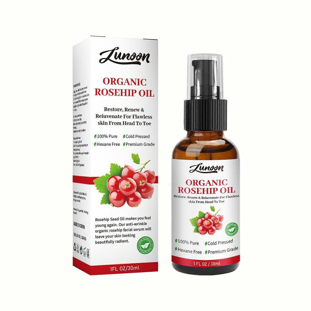 Pure Rosehip Seed Oil for Face, Anti-Aging & Skin Firming Facial Serum