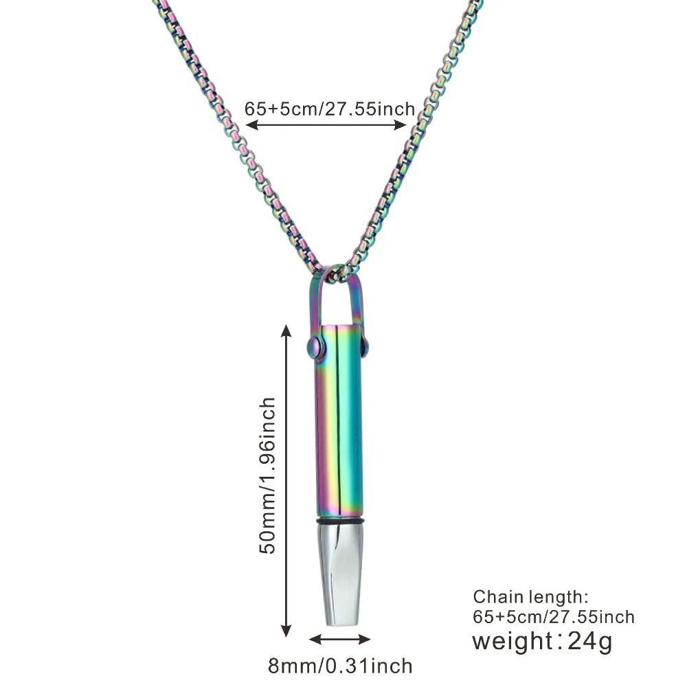 Breathing Resistance Whistle Necklace With Cotton Core Relaxation Anxiety Relief Necklace Stress Relief Meditation Necklace