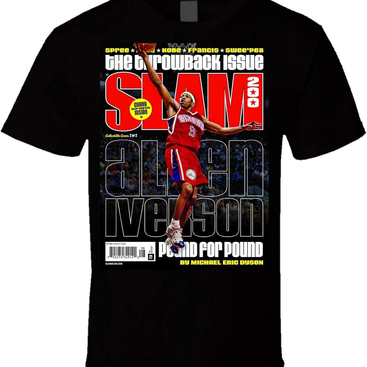 

Аллен Айверсон Обложка Slam Мужская/Женская Футболка Черная XXXXXL чёрный