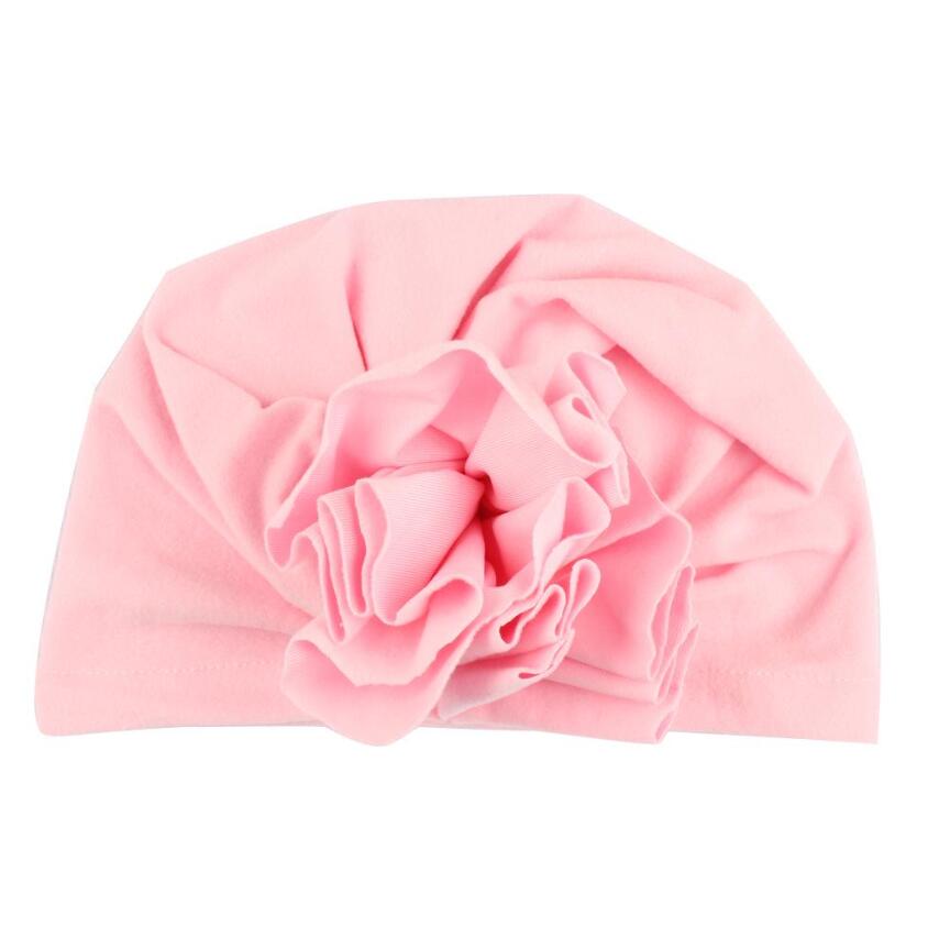 Newborn Baby Toddler Cotton Hat Baby Girl Knotted Hat Cute Donut Soft Turban Flower Head Cap