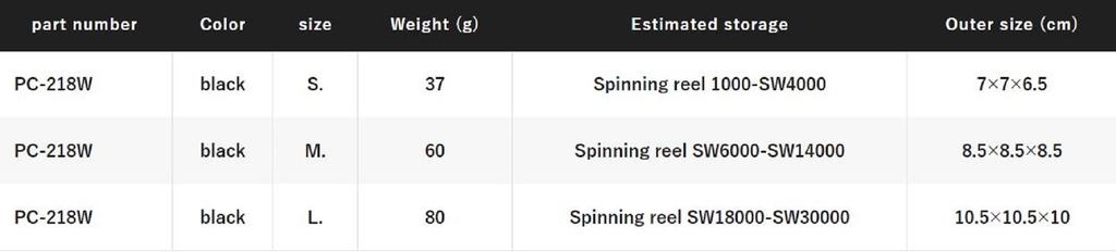 SHIMANO PC-218W Pouzdro náhradní cívky Velikost L 18000-30000 843074