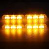 Car Strobe Lights LED Lights 4*3 Cigaretteer Grill Lamp Motorcycles Flasher Fso Stroboscopes Flashlight 12V Car Accessories