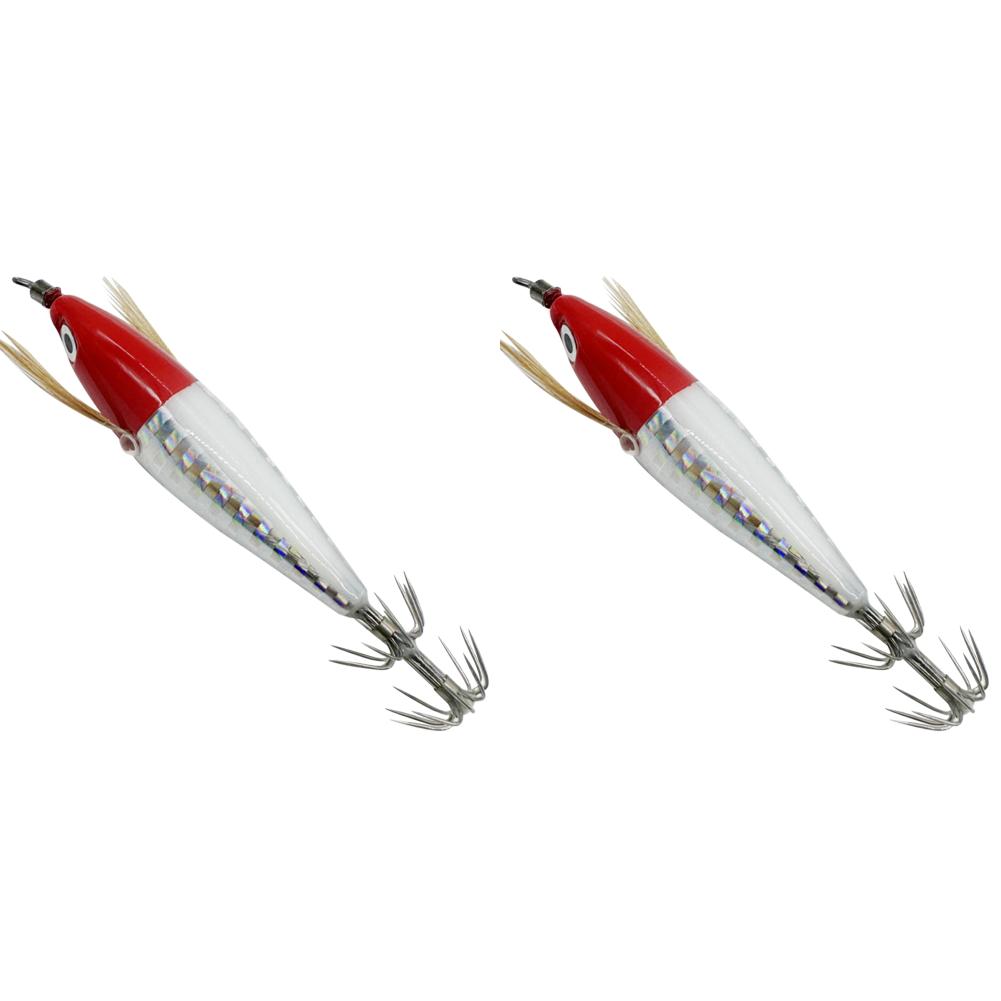 2-10PCS 5.5g Laser Luminous Floating Horizontal Wood Shrimp Lure Squid Jigging Shrimp Hook Octopus Cuttlefish Fishing Baits