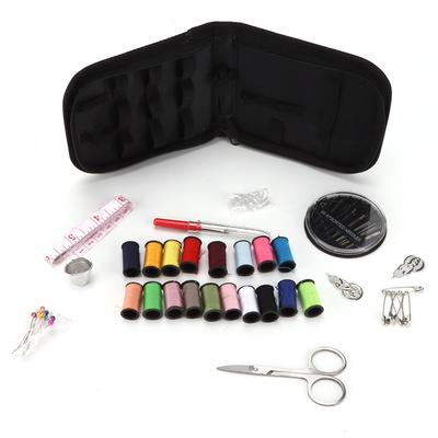 Sewing Kit Portable Clothing Repairs Box Stitching Set with Multiple Color Threads for Adults