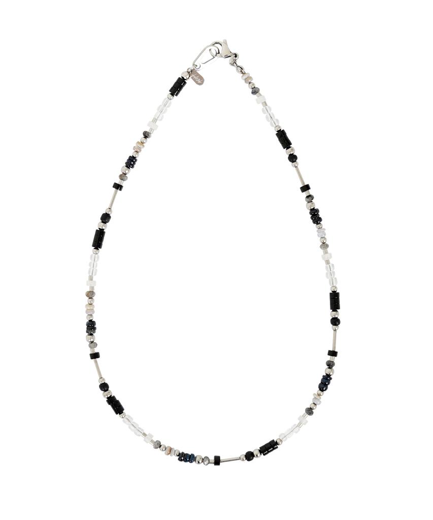 Acha Lapis Multi Bead Necklace _ Black
