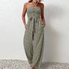 Damenmode-Overall mit Blumenmuster, sexy, trägerloser Overall