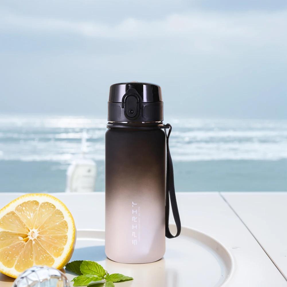 500-1000ML Sports Water Bottle, Frosted Gradient Color Drinking Cup with Handle, Ideal for Gym Outdoor Activities Camping