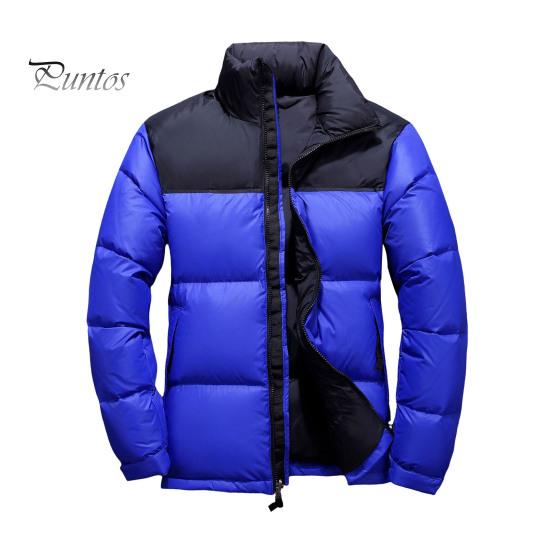 

Мужское хлопковое пальто с воротником-стойкой, длинными рукавами, хлопковая куртка в стиле пэчворк с карманами, застежкой-молнией, ветрозащитными манжетами, верхняя одежда из хлопка M королевский синий