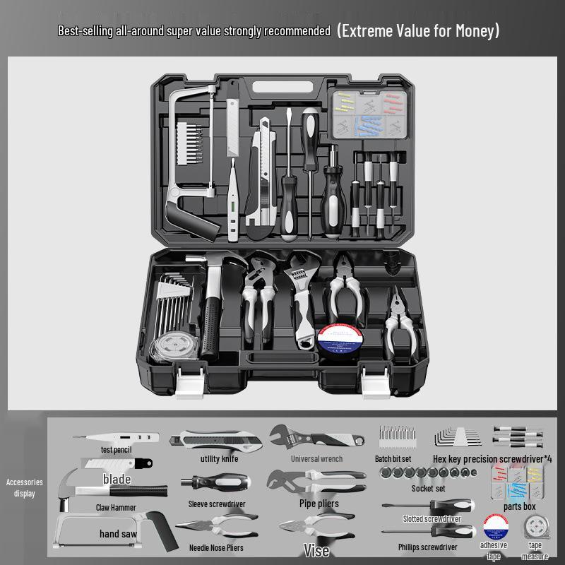 Royal Household Hardware & Woodworking Toolbox Set