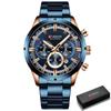CURREN8355 Men Watch Luxury Sports Quartz Mens Watches Full Steel Waterproof Chronograph Wristwatch Men Relogio Masculino