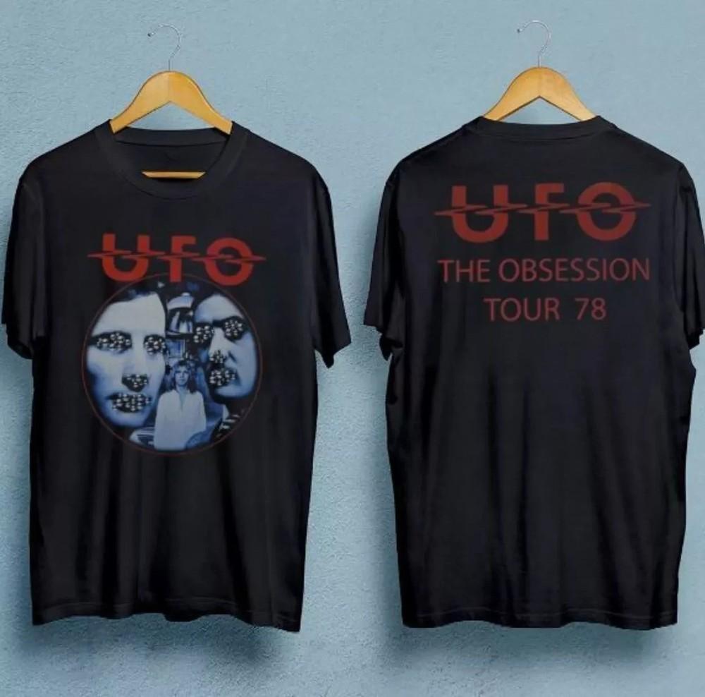Vintage UFO The Obsession Tour Men T-shirt Black Unisex All Sizes Unisex T-Shirt S