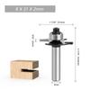 1Pc 8mm Shank T-Sloting Biscuit Joint Slot Cutter Articulação Entalho Router Bit Fresa Cortador de madeira