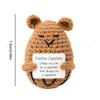 New Crochet Doll Emotional Support Crochet Doll with Positive Affirmation Card Creative Knitting Dolls Knitted Dolls Gifts