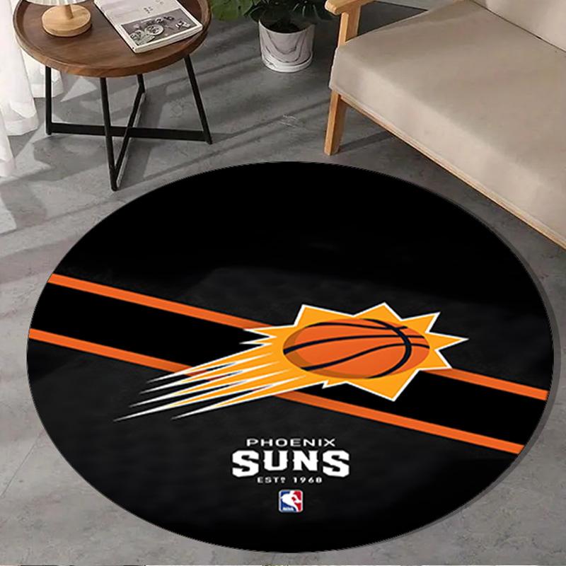 Phoenix Basketball Team Round Rug for Livingroom,Bedroom, Palyroom, Chair Rug, Area rug, Circle Carpet, Large Size Fan Christmas gift