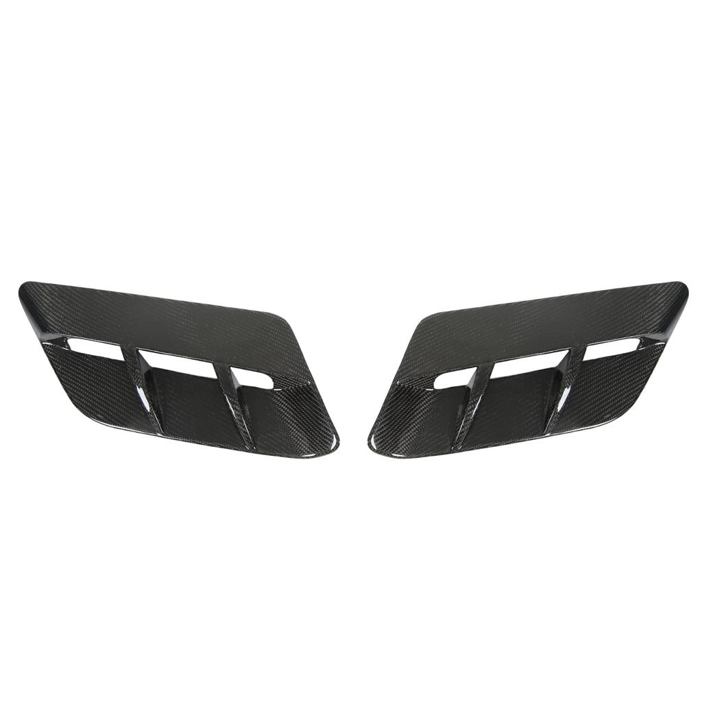 Engine Hood Bonnet Air Outlet Vent Cover Trim Carbon Fiber Replacement for Dodge Challenger SXT 2015‑2022
