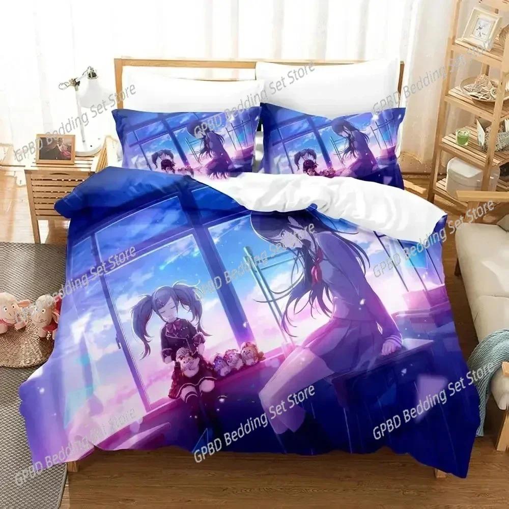 Anime Hoshino Ichika Project SEKAI Beding Set Bedrom Soft Modern Bedspreads Comefortable Soft Duvet Cover Comfortable Quilt Cover Pilowcase