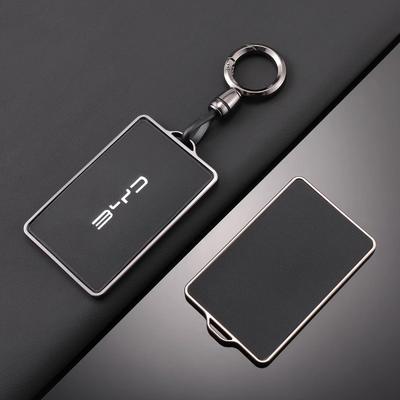 For BYD Tang DM Han EV Song PRO Qin PLUS DMI Auto Keyless Keychain Accessories Leather Car NFC Card Remote Key Case Full Cover