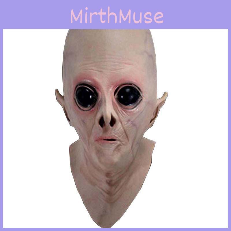 Unisex Creepy Ufo Alien Face Full Mask Perfect For Halloween And Cosplay Events