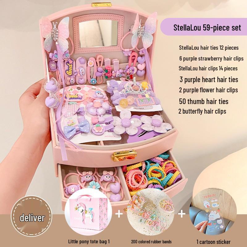 

1 июня Подарочная коробка с принцессными аксессуарами для волос: Детские заколки для волос, шпильки, резинки и головные уборы