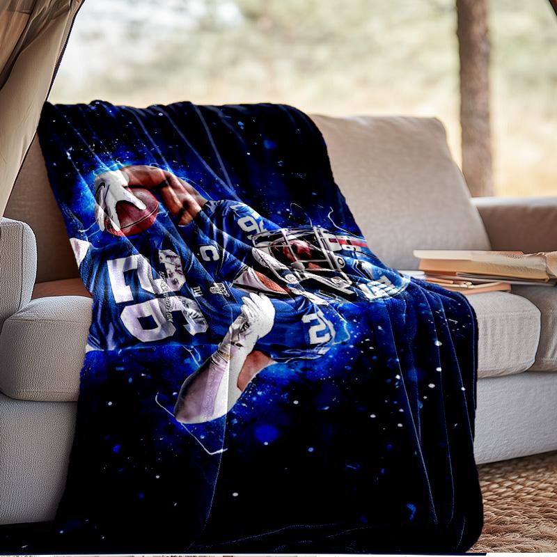 New York Giants Logo Blanket Outdoor Flannel Blanket for Camping, Hiking, Garden Parties, Picnic Essentials,gift for family and friends