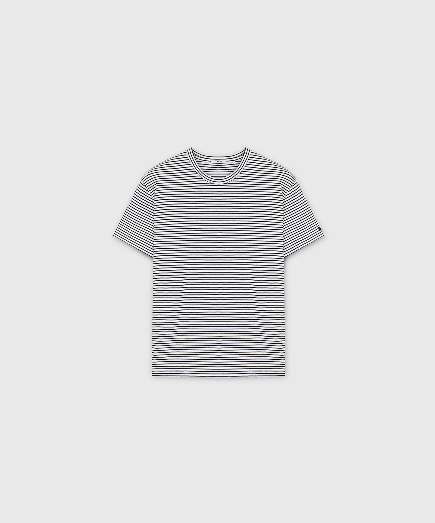 Taire 70S Naval Stripe Cotton T-Shirt White / Dark Navy 1 (Women)