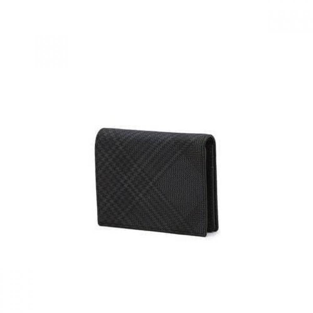 Daks Business Card Wallet With Banknote Holder Edinburgh Pvc Check Black Dbho6fe