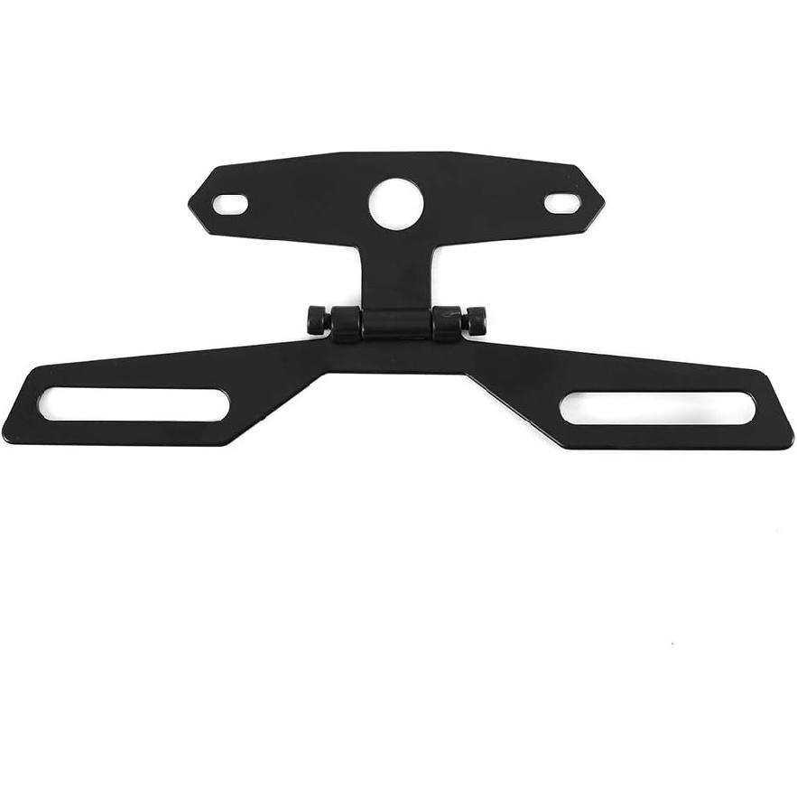 Acouto Motorcycle License Plate Bracket Folding License Plate Tail Brake Light Tag Holder Rear Mini Bracket Mount for Motorcycle ATV Dirt Bike