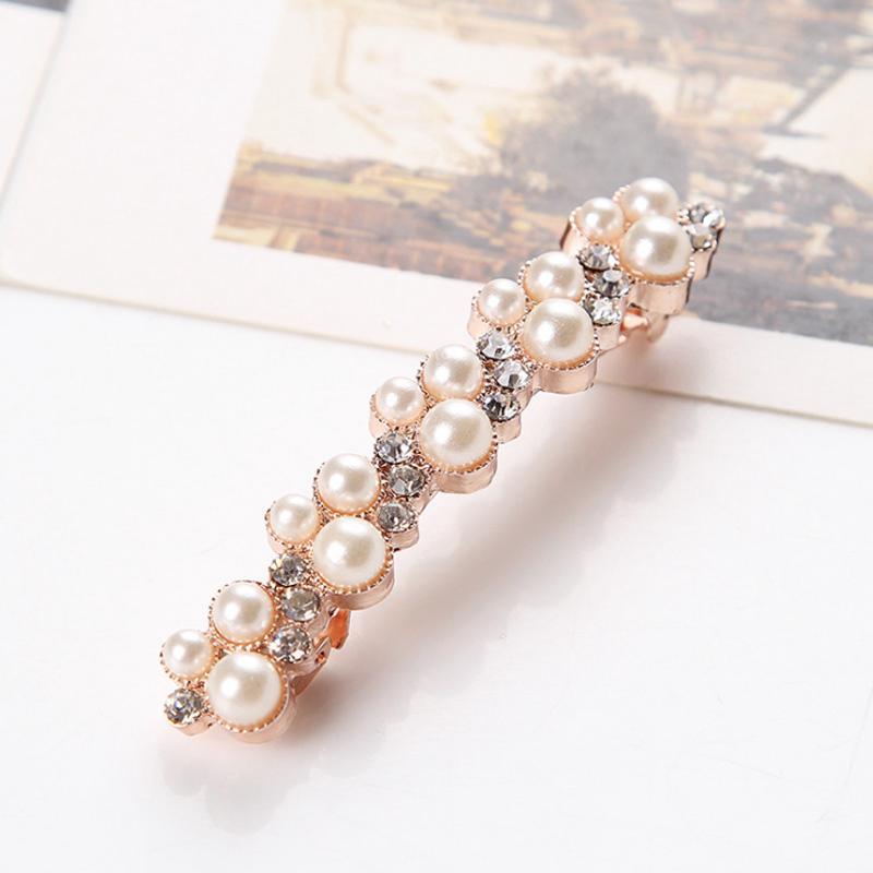 Barrettes en perles de cristal pour femmes, 1 pièce, mode élégante, pince à cheveux pour filles, accessoires pour cheveux
