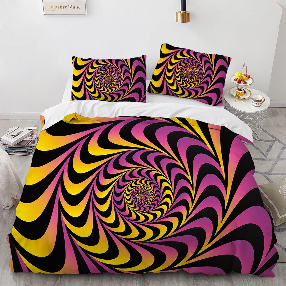 Psychedelic Digital Printing Bedding Set 3D Duvet Cover Set Microfiber Adults Women Single Queen King Twin Full Size Bed Linen