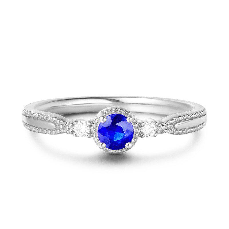 

Кольцо Lindon, круглое креативное для женщин, очаровательное женское ювелирное украшение, подарок для свадебной вечеринки Resizable синий