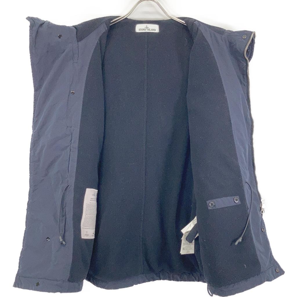 STONE ISLAND [Domestically Authorized] 751541131 DAVID LIGHT-TC WITH MICROPILE Cargo Pocket Hooded Jacket Jacket M NavyUsed