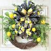 Artificial Lemon Peony Wreath Wall Hanging Decor Door Home Festival Party Decoration
