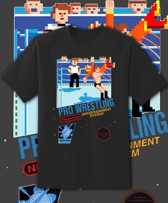 Pro Wrestling NES Box Art Retro Game Shirt Youth To Adult  S-6XL Fast Ship! Unisex T-Shirt