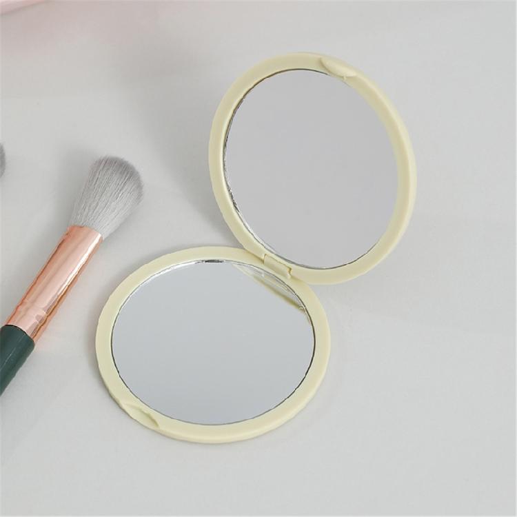 Travel Makeup Mirror Foldable Design With Double Side Glass Reflection Portable Handheld Round Cosmetic Mirror Gift