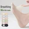 Women's Summer Mesh Boat Socks - Pure Cotton, Low Cut, Invisible, Non-Slip, Casual.