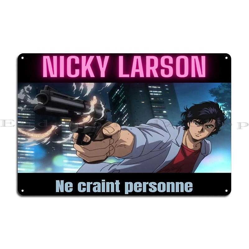 City Hunter Nicky Larson In Tokyo Metal Plaque Poster Home Designer Cinema Create Mural City Hunter Tin Sign Poster