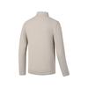 SAUCONY Solid Color Embroidered Logo Knit Stand Collar Long Sleeve T-Shirt Men Tops Light-Gray Yellow Khaki SC2240143A-KH10