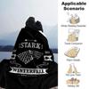 1 Stück Haus Stark Winterfell Überwurfdecke Weiche Flanelldecke, Gemütlich für alle Jahreszeiten Polyester Perfekt für Zuhause, Büro