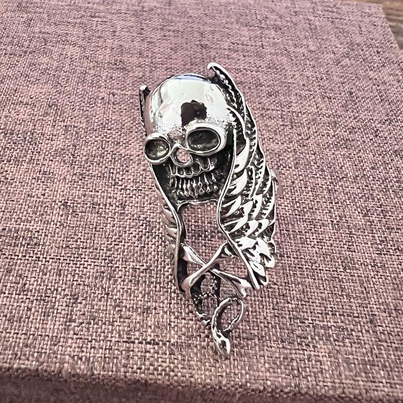 Dark Series Retro Schädel Fünf-Klauen-Ring - Cooles Hip-Hop Streetstyle Accessoire