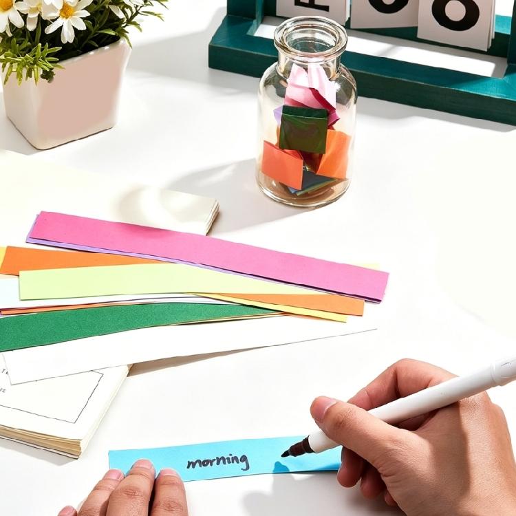 100Pcs Cheerful Rainbow Paper Chains Safe And User Friendly For Children Birthday Parties And Classroom Decors