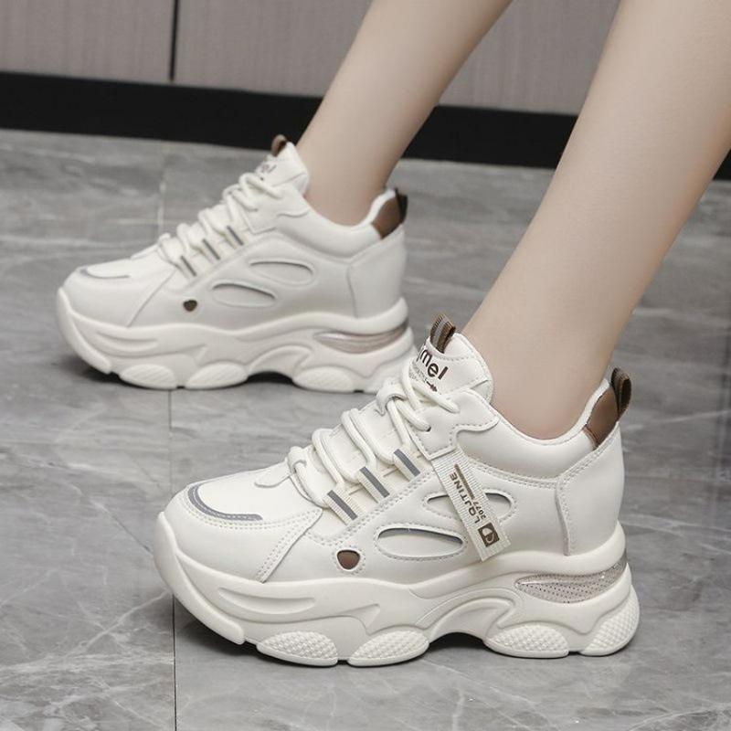 Spring Autumn New Women's Sneakers Youth Simple and Versatile Casual Shoes Thick soled Tall Running Shoes Zapatillas Deportivas